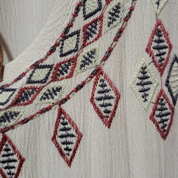 Knox Rose Woman's Flutter Short Sleeve Embroidered A-line Dress - Picture 14 of 14